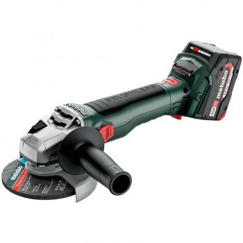 Amoladora angular de batería METABO WB 18 LT BL 11-125 con 2 baterías de 4,0Ah y estuche METABOX