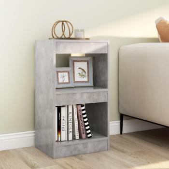 Estantería/divisor de espacios 40x30x72 cm en color gris hormigón, ideal como mueble de almacenaje para oficina, estudio, sala de estar o dormitorio