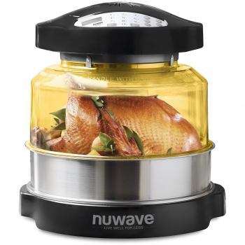 NuWave 20606 | Horno de conducción, convección e Infrarrojos, Comidas más sanas y cocción Flexible Freír, Hornear, Asar, Parrilla, cocinar al Vapor, gratinar y deshidratar, Negro