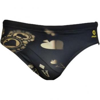 Bañador de natación ras briefs Jack Ngero hombre estampado en color negro