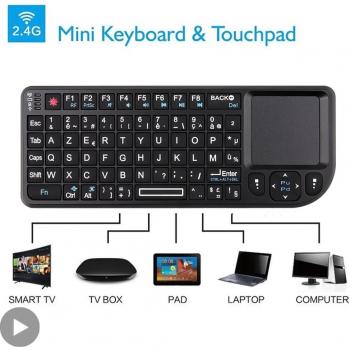 Backlit Mini Wireless Keyboard French Azerty Spanish Russian with Touchpad Air Mouse