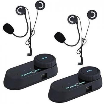 2pcs 1000M Auriculares de casco de motocicleta Auriculares de intercomunicación Bluetooth T-COM FM radio