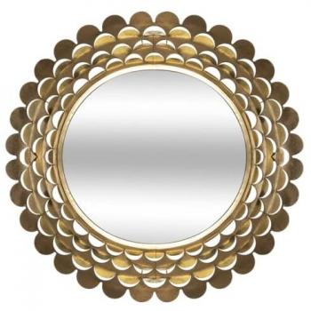 Espejo 'Fleur' - Metal Dorado D. 91 cm Atmosphera Créateur D'Intérieur