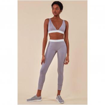 Cosmochic Bralette & Legging Workout Lounge Set - Light Grey