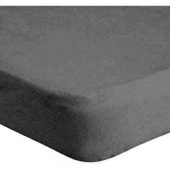 Textiles Home Mendola 277-CE 160200-04 Jersey Sábana Bajera para cama de 160 x 200 cm, gris