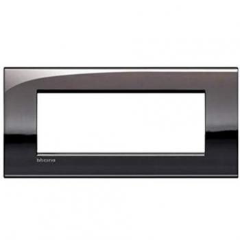 Placa Bticino Livinglight AIR 7 Módulos Estaño Brillante - Diseño Impecable