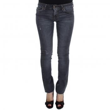 Roberto Cavalli Blue Wash Cotton Blend Slim Fit Jeans - W25