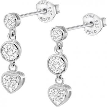 Pendientes Time Road WS03259 Corazón de Plata para Mujer