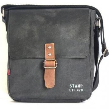 STEPPING STRONG STAMP - Bolso Bandolera de Hombre en Lona Color Negro