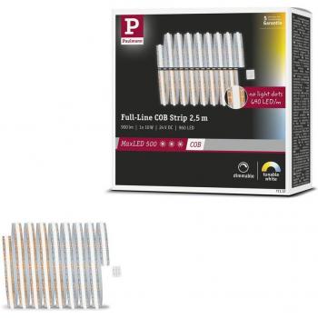 Extensión de tira LED Paulmann MaxLED 500 COB 2,5 m Blanco Cálido 13W