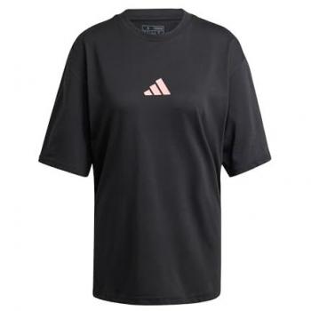 adidas Women's Black Strength Graphic T-Shirt, Size Large