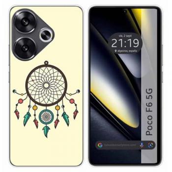 Funda de Silicona para Xiaomi Poco F6 5G con Diseño de Atrapasueños y Dibujos