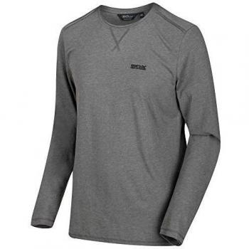 Regatta Hombre Karter Coolweave Algodón Manga Larga tee Jersey Camisetas/Polos/Chalecos, Hombre, Camisetas/Polos/Camisetas, RMT171 8EI50, Briar, S