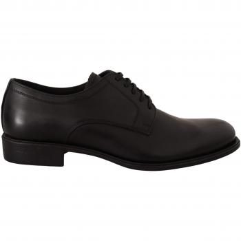 Dolce & Gabbana Black Leather Lace Up Mens Formal Derby Shoes - EU41/US8