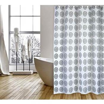 MSV cortina de ducha Premium Begonia 180 x 200 cm, poliéster, multicolor, 30 x 20 x 15 cm