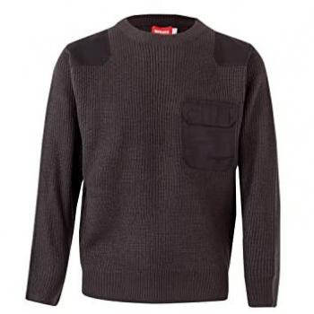 Jersey de Punto Grueso Cuello Redondo Velilla Color Gris Talla S