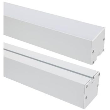 Perfil de Aluminio Colgante XL para Tiras LED hasta 45 mm con Tapa Continua Blanco 2 m Traslúcido