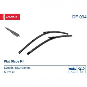 Limpiaparabrisas DENSO DF-094, Longitud 580+475mm, Delantero, 2 Pieza