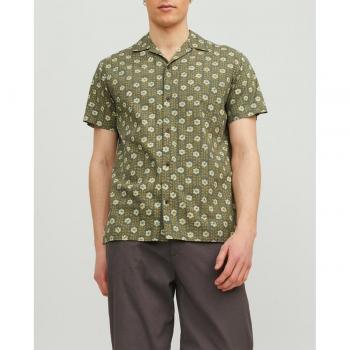 Camisa Jack&Jones Fit Manga Corta Estampada Hombre Color Verde