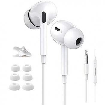 Auriculares In Ear, Auriculares con Cable, Estéreo con cancelación de Ruido con Micrófono y Control de Volumen,adecuados para Galaxy, Huawei y Todos los Dispositivos de Auriculares de 3.5mm.