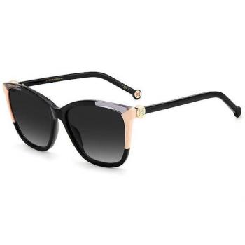 Carolina Herrera CH 0052/S Women's Sunglasses - Black/Dark Grey, Size: 58 MM