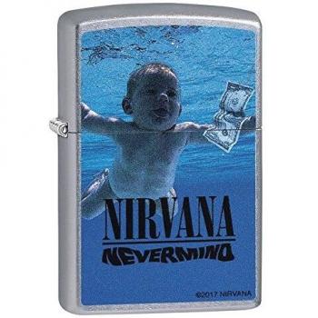 Zippo Mechero Nirvana Skull DESIGN-29704-Choice Collection 2018-60004294, Plateado, pequeño