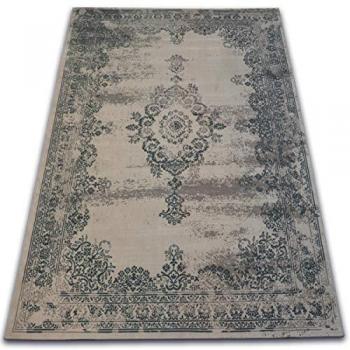 Alfombra Vintage Rosetón Gris Beige 200x290 cm