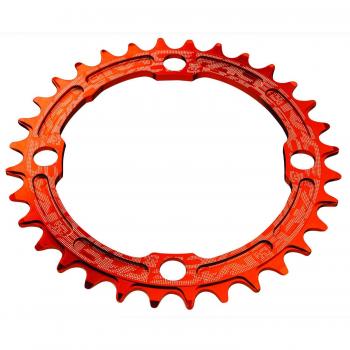 RaceFace Single Narrow Wide - Transmisión para bicicletas, Naranja, dimensiones 104 x 36 mm