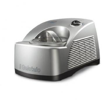DeLonghi ICK6000 Heladera con recetario, 230 W, 1.2 L, acero inoxidable, color plata