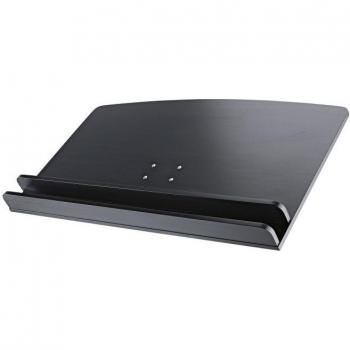 K&M 12335 Black Orchestra Conductor Stand Desk with Shelves
