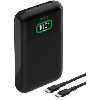 Powerbank Belkin BoostCharge Pro 20.000 mAh, 65W, 3 puertos, carga rápida, color negro