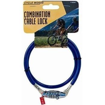 Bicicleta cerradura de combinación 70 cm x 8 mm, azul