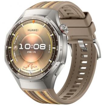 Huawei Watch GT6 Pro 46 mm Smartwatch AMOLED 1.47 GPS Titanio Correa Marrón hasta 21 días de batería IP68 SpO2 Pulsómetro