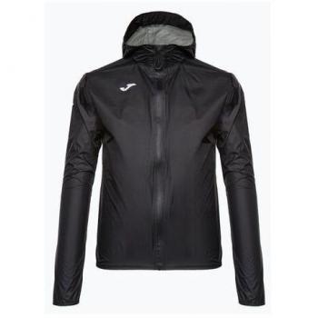 Chubasquero hombre R-Trail Nature negro, impermeable, ligero, con capucha ajustable y cierre frontal con cremallera