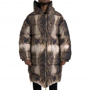 Dolce & Gabbana Brown Full Zip Hooded Long Coat Parka Jacket - IT50 | L