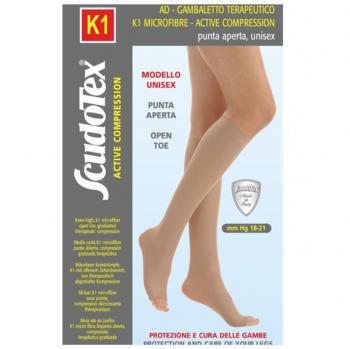 Scudotex K1 Calcetín Microfibra Open Toe 5 Beige 1 Par