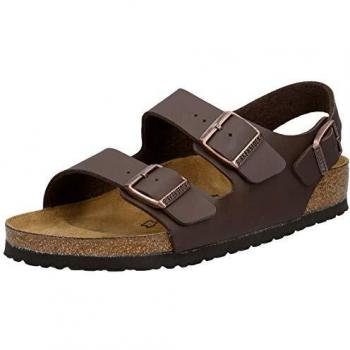 Birkenstock MILANO Birko-Flor Wide, Men's Slingback Sandals, Brown