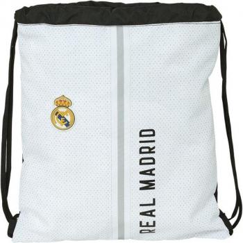 Mochila de cuerdas Real Madrid Primera Equipación 24/25 blanca y gris Safta