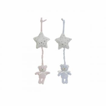 Peluche DKD Home Decor Oso Estrella 13 x 6 x 40 cm (2 Unidades)