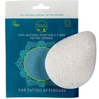 Esponja de fibra vegetal 100% natural para el cuidado después de un tatuaje de Konjac Sponge