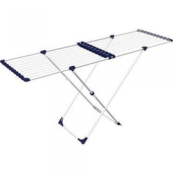 Gimi Stendissimo Tendedero con Patas X Extensible, Metal, Blanco, 57x6x129 cm