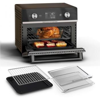 Moulinex Easy Fry Multifunctional AL606820 - Mini horno y freidora de aire, 1800 W, 20 L, 10 programas, 3 niveles, tecnología Extra Crisp, color negro