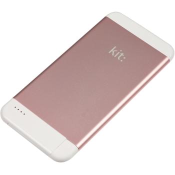Kit 4100 mAh Executive ergonómico portátil Banco de alimentación de emergencia de viaje recargables con construido en Cable Lightning MFI de Apple Aprobado Compatible con iphone 5/5S/5 C/6/6S/6 Plus/6S Plus/se, ipod Touch de 5ª generación, iPod Na