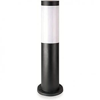 Luz de Jardín LED 45cm con Portalámparas E27 (máx. 60W) en Acero Inoxidable Gris IP44