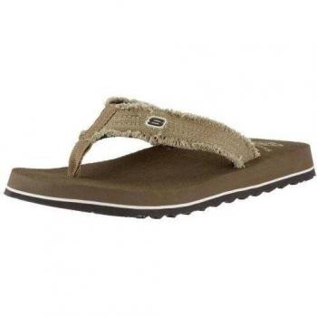 Skechers Tantric Fray, Chanclas Hombre, Marrón, 47.5 EU