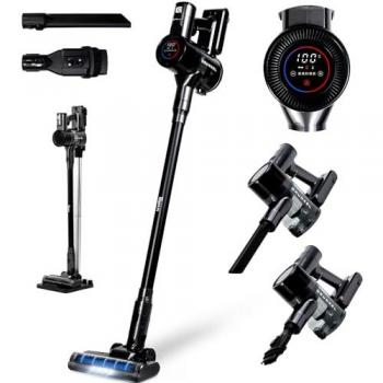 Aspiradora Vertical Sin Cable Grunkel ASP-27KPA - 350W, Potencia de Succión 28KPA, Motor BLDC, Filtro HEPA Lavable, Autonomía 45 Minutos, Depósito