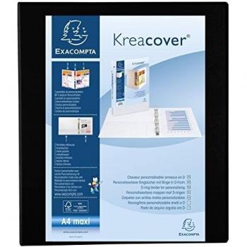 Classeur 4 Anneaux en d 30mm Remborde 3 Pochettes Exterieures Krea Cover - A4 Maxi
