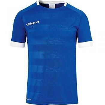 uhlsport Division II Shirt Shortsleeved Camiseta De Entrenamiento De Fútbol, Hombre, Azur/Blanco, 164
