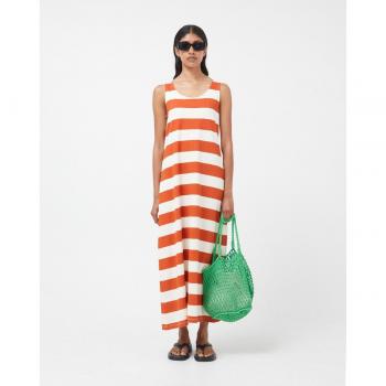 Vestido Largo Rayas Naranjas de Compañía Fantástica