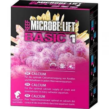 MICROBE-LIFT Basic 1 Calcio - Suplemento de Calcio en Polvo para Acuarios de Agua Salada, para Un Cuidado Óptimo de los Corales, También Apto para el Método de Balling 2000 g